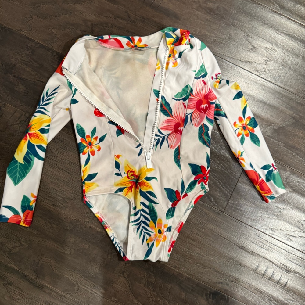 Cute tropical one piece suit